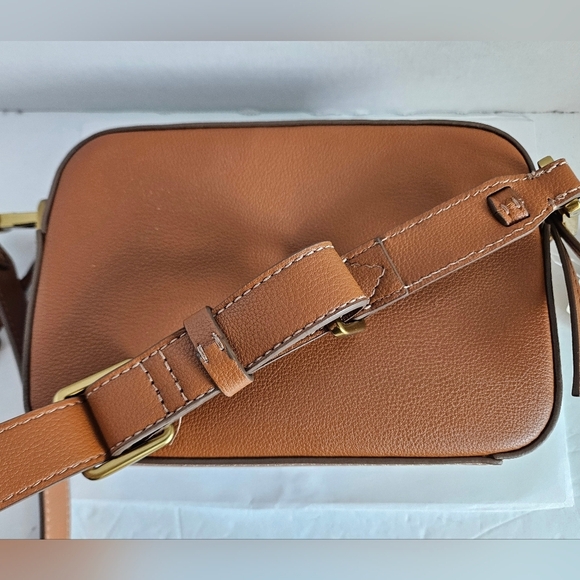 FOSSIL BRYCE CROSSBODY/CLUTCH WOVEN DESIGN BROWN CREAM RUST - Picture 3 of 10